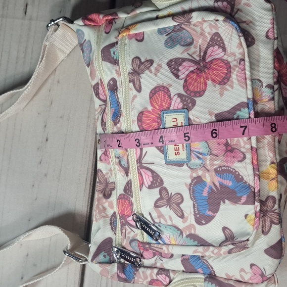 Multicolor Butterfly Purse Bag With Adjustable Strap - Picture 3 of 8